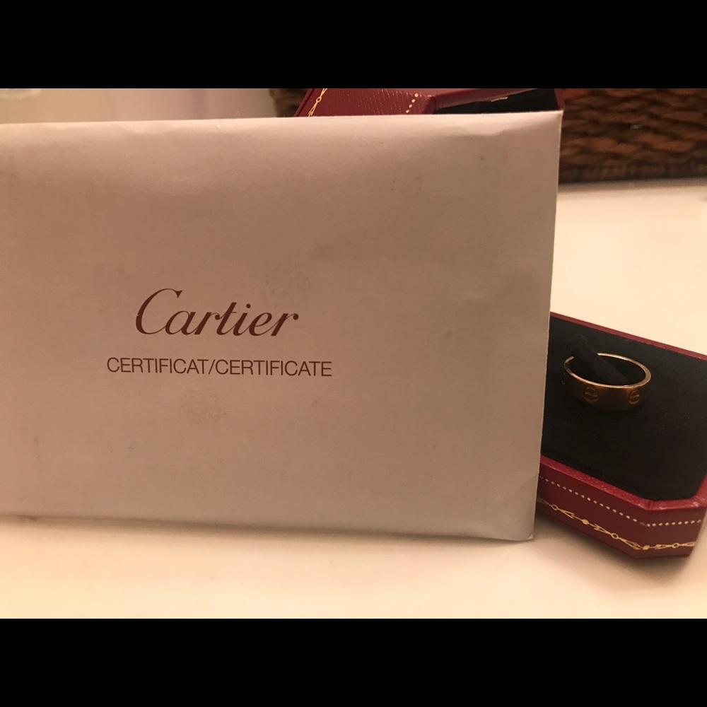 Rose gold Cartier ring size 8!